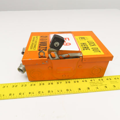 Square D DU321 30A 240V 3 Pole Non Fused Manual Disconnect Switch Type 1