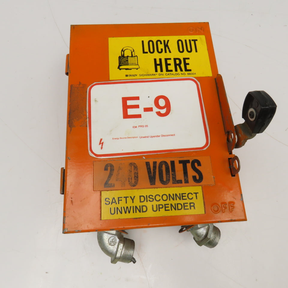 Square D DU321 30A 240V 3 Pole Non Fused Manual Disconnect Switch Type 1