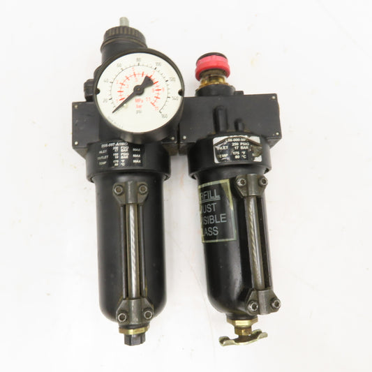 Norgren B08-097-A1MO L08-000-MPD 3/8" Air Line Filter Regulator Lubricator