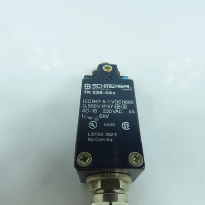Schmersal TR 235-02z Roller Plunger Limit Switch 230V AC