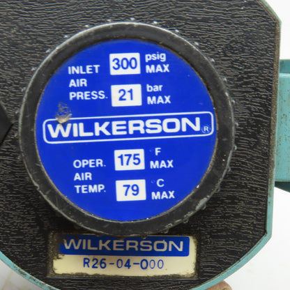 Wilkerson R26-04-000 1/2" NPT Compressed Air Regulator 300PSI