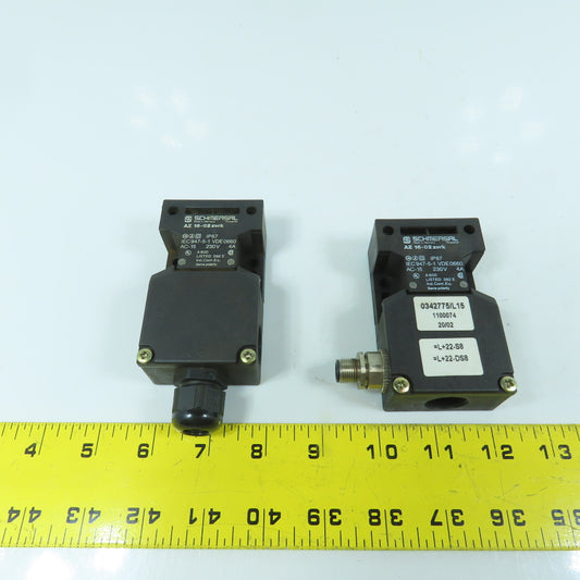 Schmersal AZ 16-02 ZVRK Safety Interlock Switch 230V (No Keys) Lot Of 2