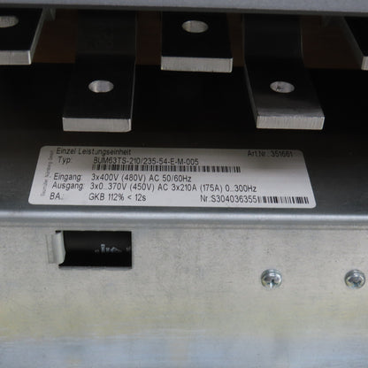 Baumuller BUM63TS-210/235-54-E-M-005 AC Servo Drive In 3PH 400V (480V) 50/60HZ
