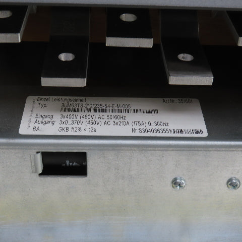 Baumuller BUM63TS-210/235-54-E-M-005 AC Servo Drive In 3PH 400V (480V) 50/60HZ