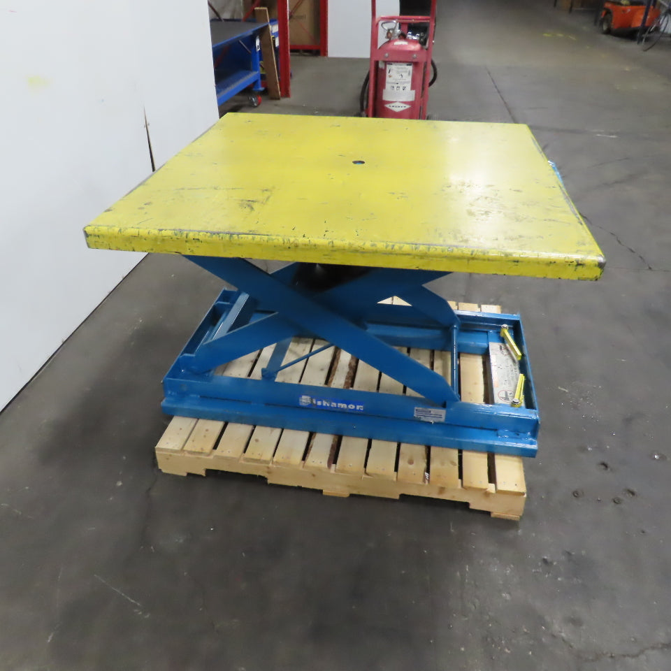 Bishamon EZ-30 Loader Self-Leveling Pneumatic Rotating Pallet Positioner 3000LB