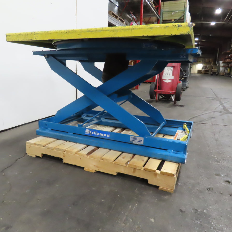 Bishamon EZ-30 Loader Self-Leveling Pneumatic Rotating Pallet Positioner 3000LB