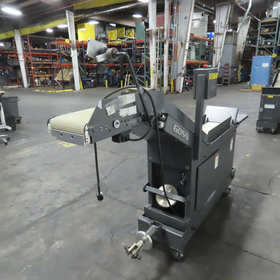 Goss 7' x9" W Variable Speed 2-Section Incline Belt Conveyor 115V 1PH 18/50FPM
