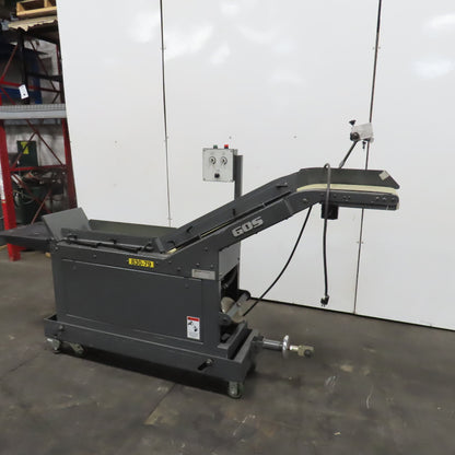 Goss 7' x9" W Variable Speed 2-Section Incline Belt Conveyor 115V 1PH 18/50FPM
