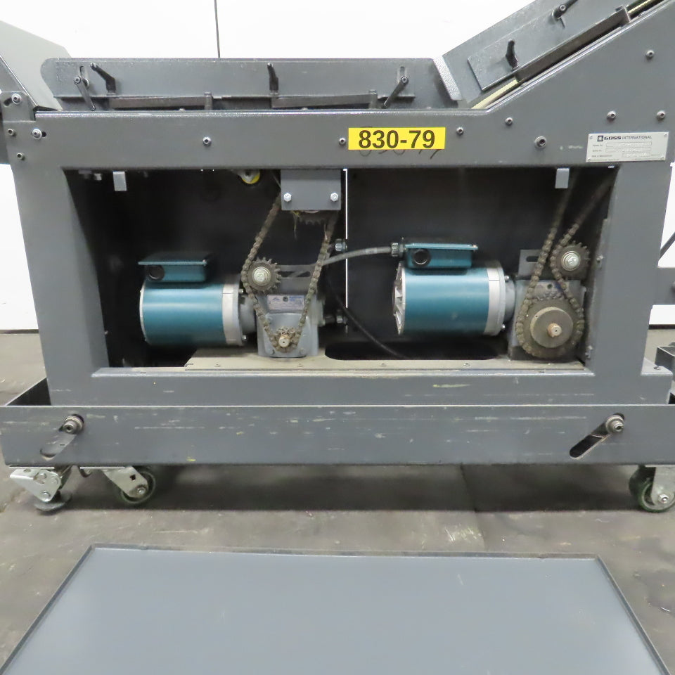 Goss 7' x9" W Variable Speed 2-Section Incline Belt Conveyor 115V 1PH 18/50FPM