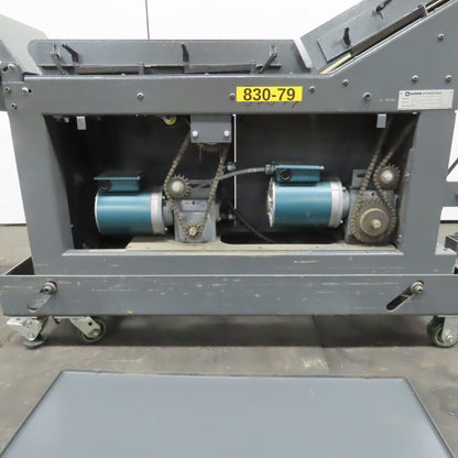 Goss 7' x9" W Variable Speed 2-Section Incline Belt Conveyor 115V 1PH 18/50FPM
