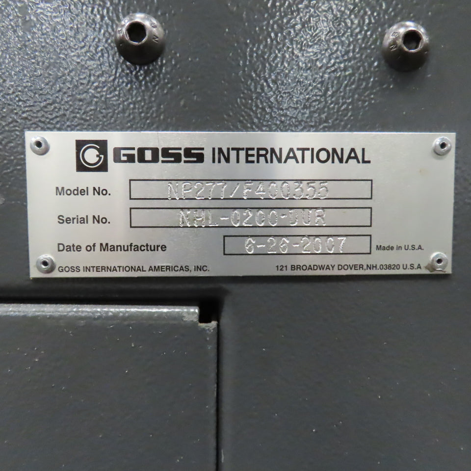 Goss 7' x9" W Variable Speed 2-Section Incline Belt Conveyor 115V 1PH 18/50FPM