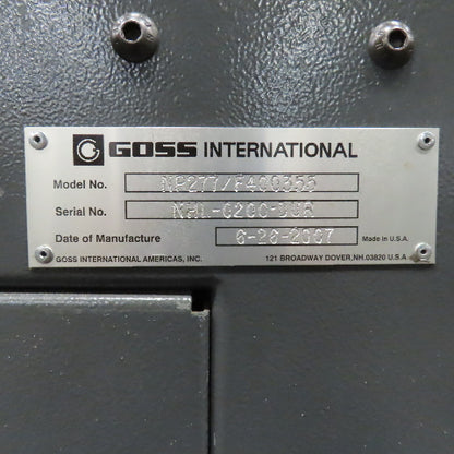 Goss 7' x9" W Variable Speed 2-Section Incline Belt Conveyor 115V 1PH 18/50FPM