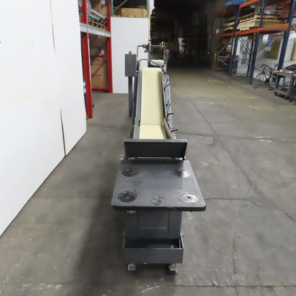 Goss 7' x9" W Variable Speed 2-Section Incline Belt Conveyor 115V 1PH 18/50FPM