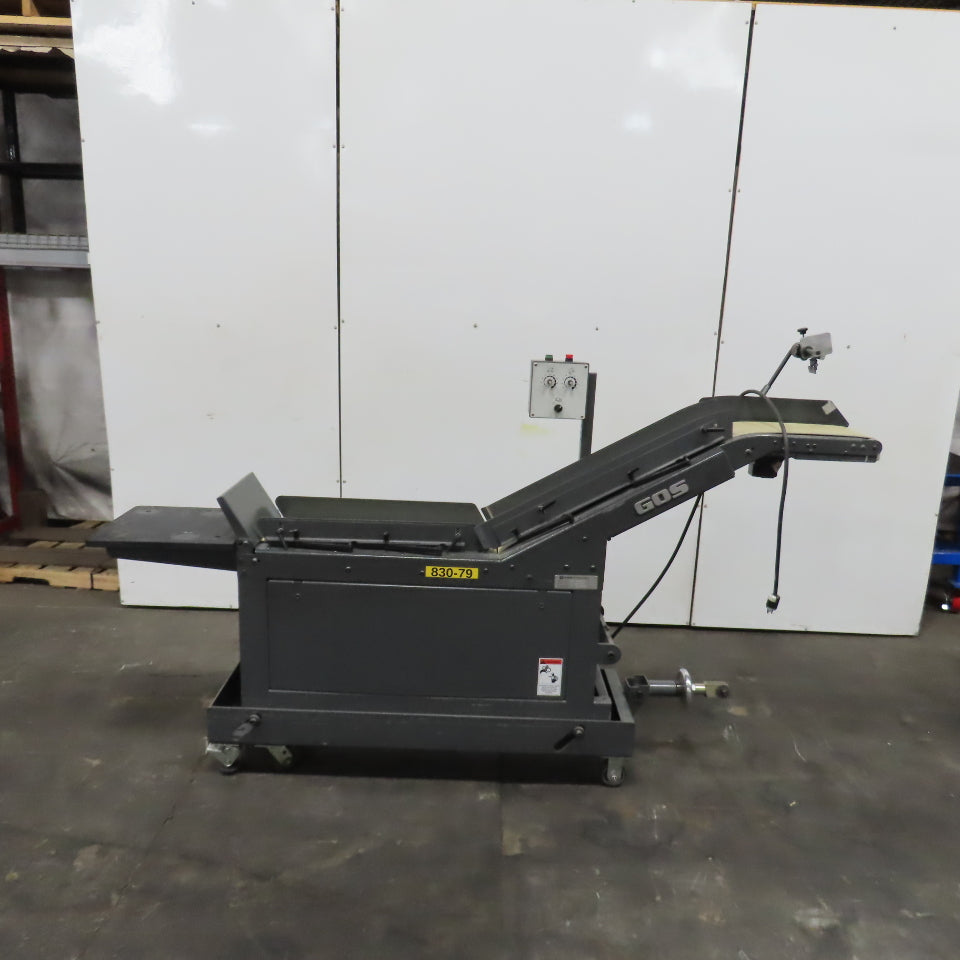 Goss 7' x9" W Variable Speed 2-Section Incline Belt Conveyor 115V 1PH 18/50FPM