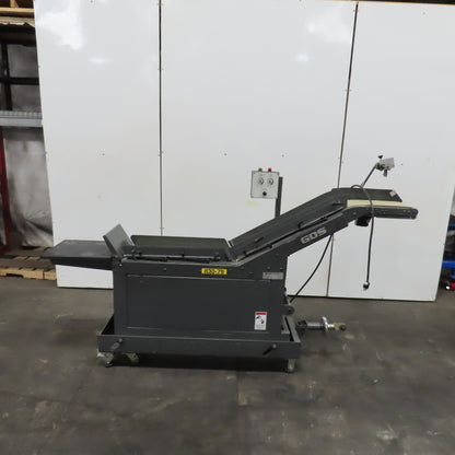 Goss 7' x9" W Variable Speed 2-Section Incline Belt Conveyor 115V 1PH 18/50FPM