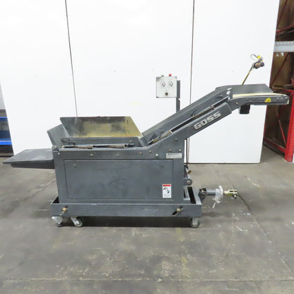 Goss 7' x9" W Variable Speed 2-Section Incline Belt Conveyor 115V 1PH 18/50FPM