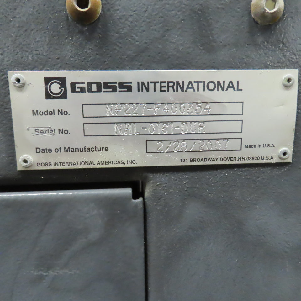 Goss 7' x9" W Variable Speed 2-Section Incline Belt Conveyor 115V 1PH 18/50FPM