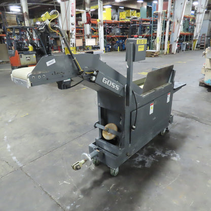 Goss 7' x9" W Variable Speed 2-Section Incline Belt Conveyor 115V 1PH 18/50FPM