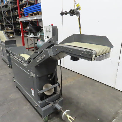 Goss 7' x9" W Variable Speed 2-Section Incline Belt Conveyor 115V 1PH 18/50FPM