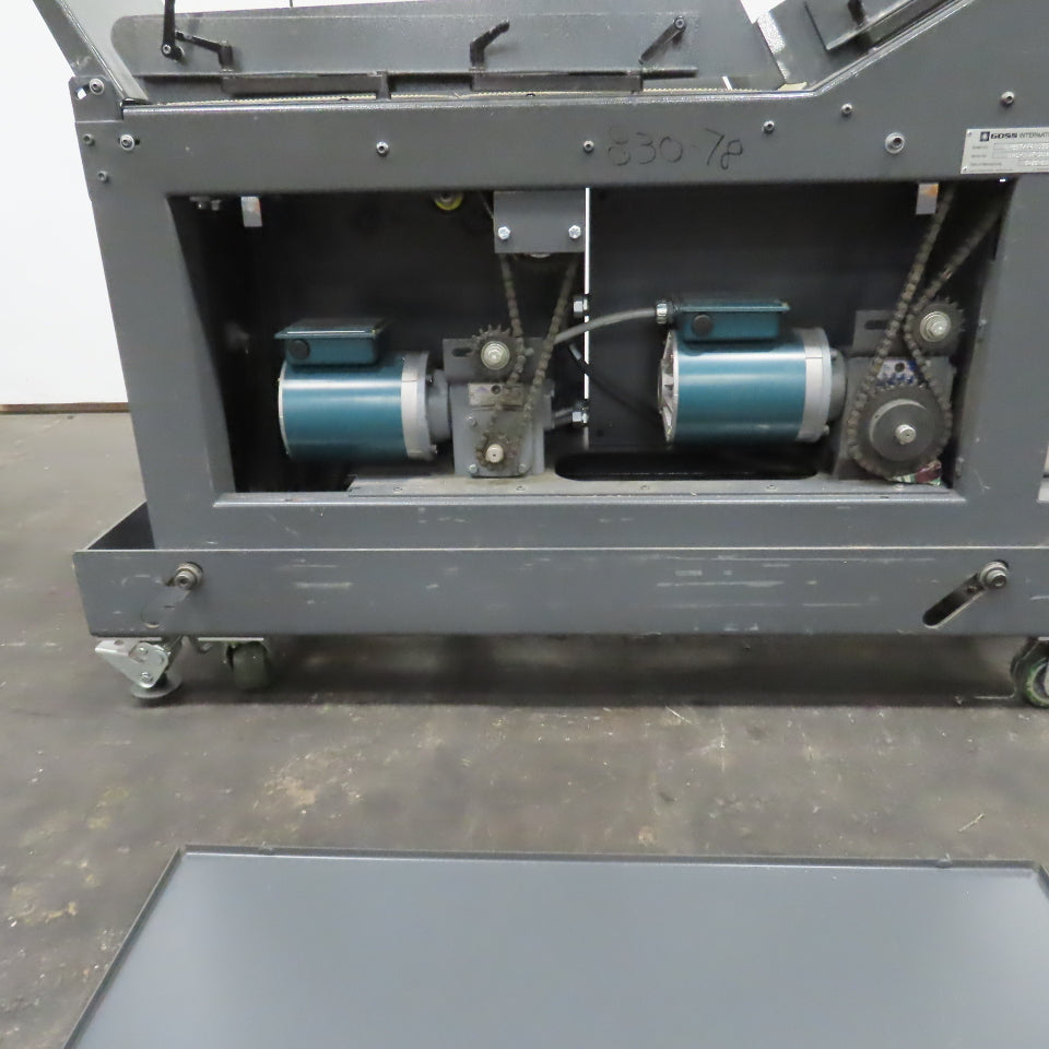Goss 7' x9" W Variable Speed 2-Section Incline Belt Conveyor 115V 1PH 18/50FPM
