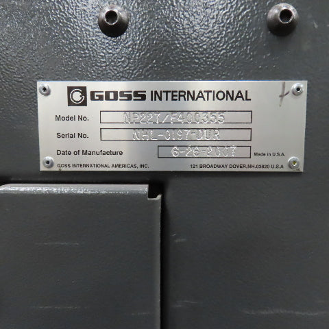 Goss 7' x9" W Variable Speed 2-Section Incline Belt Conveyor 115V 1PH 18/50FPM