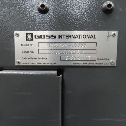 Goss 7' x9" W Variable Speed 2-Section Incline Belt Conveyor 115V 1PH 18/50FPM