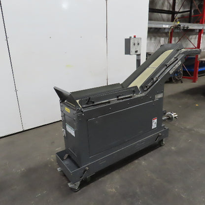 Goss 7' x9" W Variable Speed 2-Section Incline Belt Conveyor 115V 1PH 18/50FPM