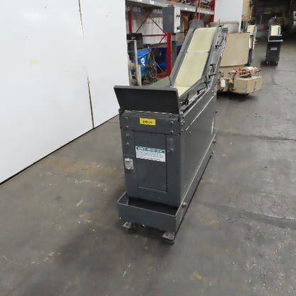 Goss 7' x9" W Variable Speed 2-Section Incline Belt Conveyor 115V 1PH 18/50FPM