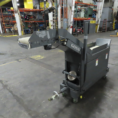 Goss 7' x9" W Variable Speed 2-Section Incline Belt Conveyor 115V 1PH 18/50FPM