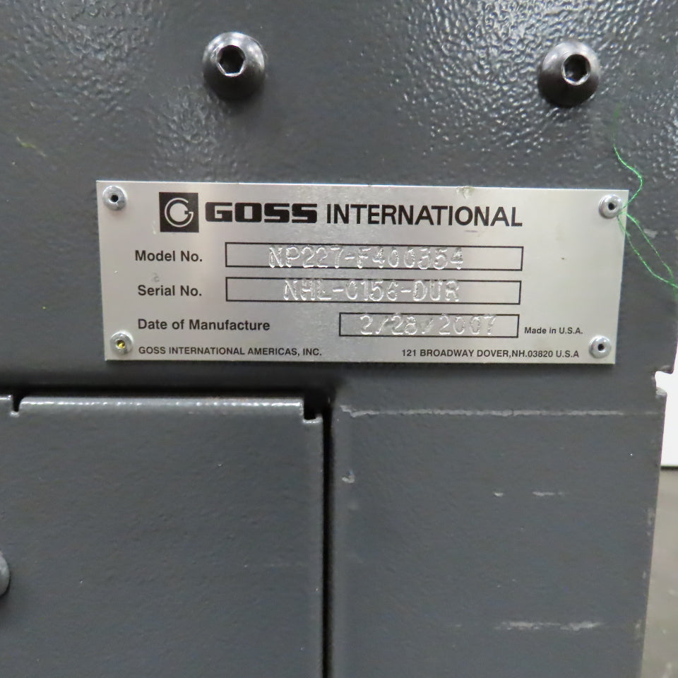 Goss 7' x9" W Variable Speed 2-Section Incline Belt Conveyor 115V 1PH 18/50FPM