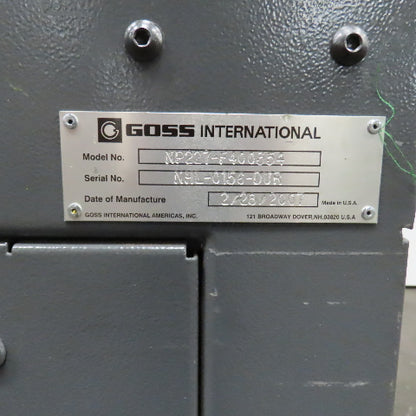 Goss 7' x9" W Variable Speed 2-Section Incline Belt Conveyor 115V 1PH 18/50FPM