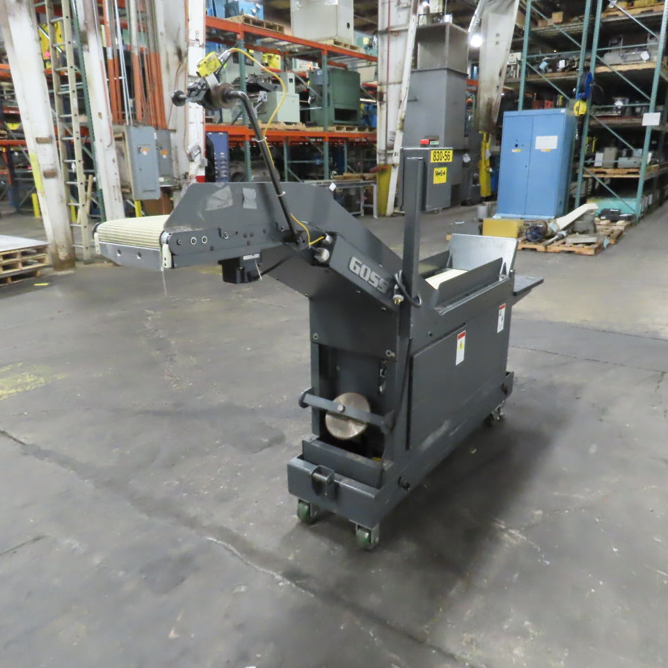 Goss 7' x9" W Variable Speed 2-Section Incline Belt Conveyor 115V 1PH 18/50FPM