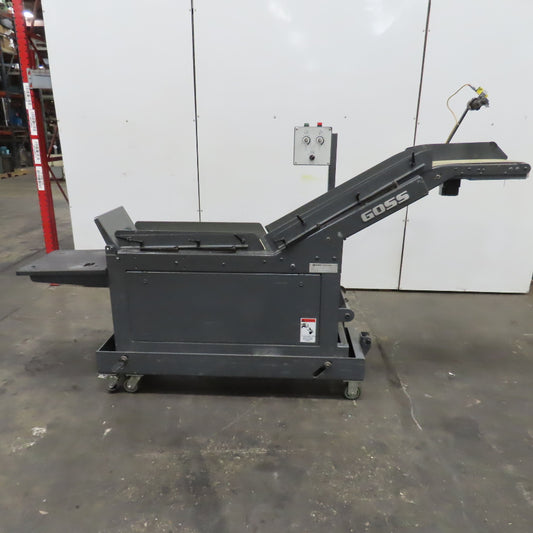 Goss 7' x9" W Variable Speed 2-Section Incline Belt Conveyor 115V 1PH 18/50FPM