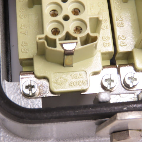 ILME VR-2 16A 400V 48 Position Male/Female Hood Connector Self Closing Set