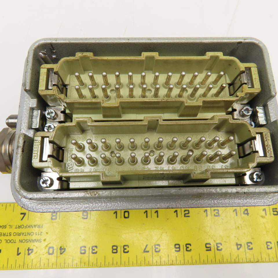 ILME VR-2 16A 400V 48 Position Male/Female Hood Connector Self Closing Set