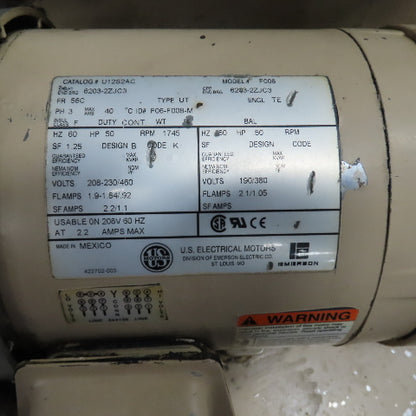 Rosemont RD0-10-9 Finishing Mill Vibratory Bowl Finisher 460V 3PH 8 CU. FT.