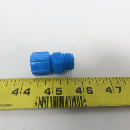 Festo Blue Nylon Connector 3/8" MNPT to 3/8" ID Tube Lot of 19