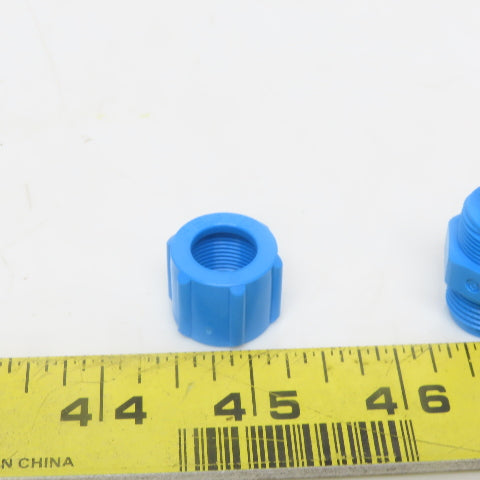Festo Blue Nylon Connector 3/8" MNPT to 3/8" ID Tube Lot of 19