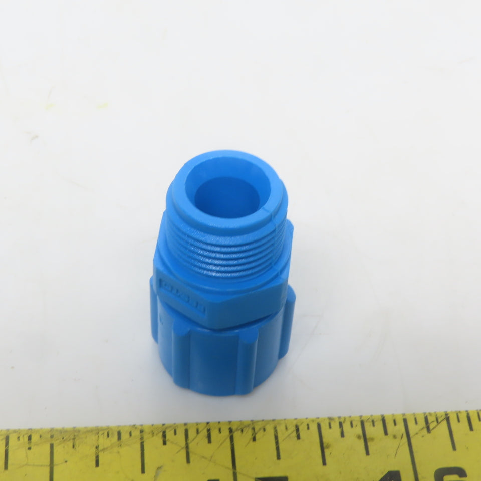 Festo Blue Nylon Connector 3/8" MNPT to 3/8" ID Tube Lot of 19