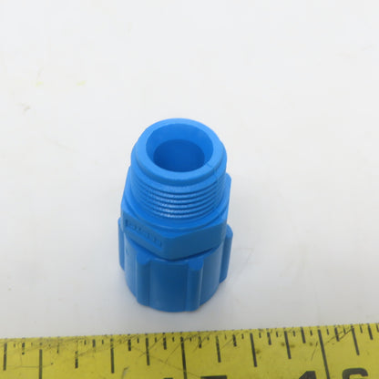 Festo Blue Nylon Connector 3/8" MNPT to 3/8" ID Tube Lot of 19