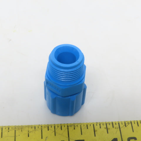 Festo Blue Nylon Connector 3/8" MNPT to 3/8" ID Tube Lot of 19