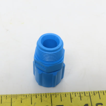 Festo Blue Nylon Connector 3/8" MNPT to 3/8" ID Tube Lot of 19