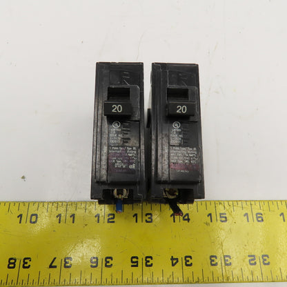 Siemens B120 20A 120/240V Single Pole Type BL Circuit Breaker Lot Of 2