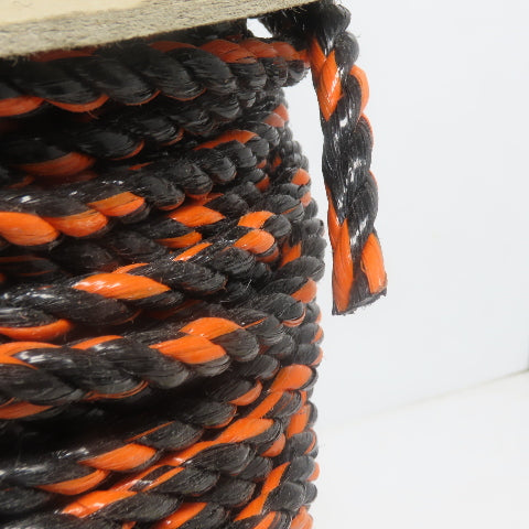 Lehigh Groupe J3924S0600 3/8" x 600' Truck Rope Black /Orange Twisted Poly