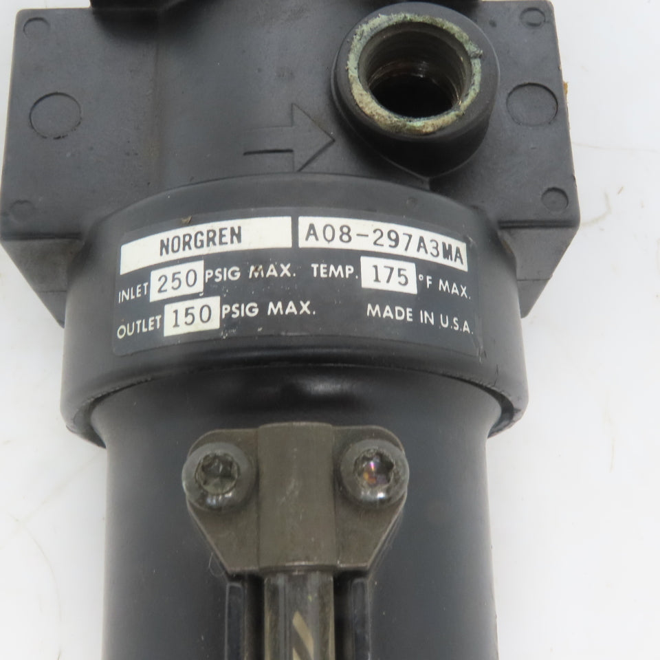 Norgren A08-297A3MA Pneumatic Filter Regulator 0-150PSI 1/4" FNPT 250PSI Max
