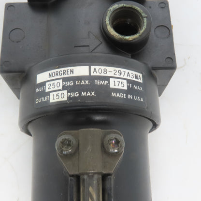 Norgren A08-297A3MA Pneumatic Filter Regulator 0-150PSI 1/4" FNPT 250PSI Max