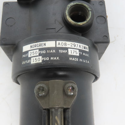 Norgren A08-297A3MA Pneumatic Filter Regulator 0-150PSI 1/4" FNPT 250PSI Max