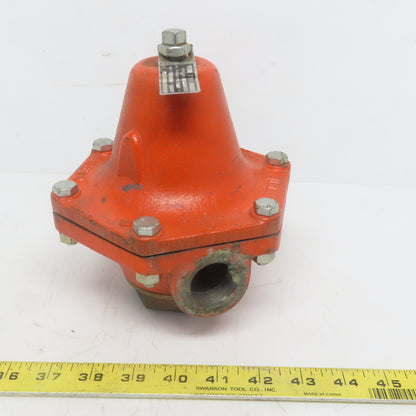 Cash Acme Type B Pressure Regulating Valve 1" NPT 0 To 20 PSI Set 10PSI