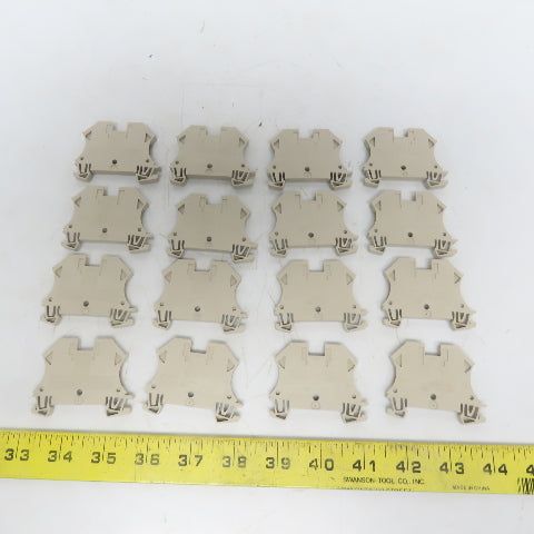Weidmüller WDU 4 Gray feed Through Terminal Block 750V 26 To 12 AGW Lot of 16