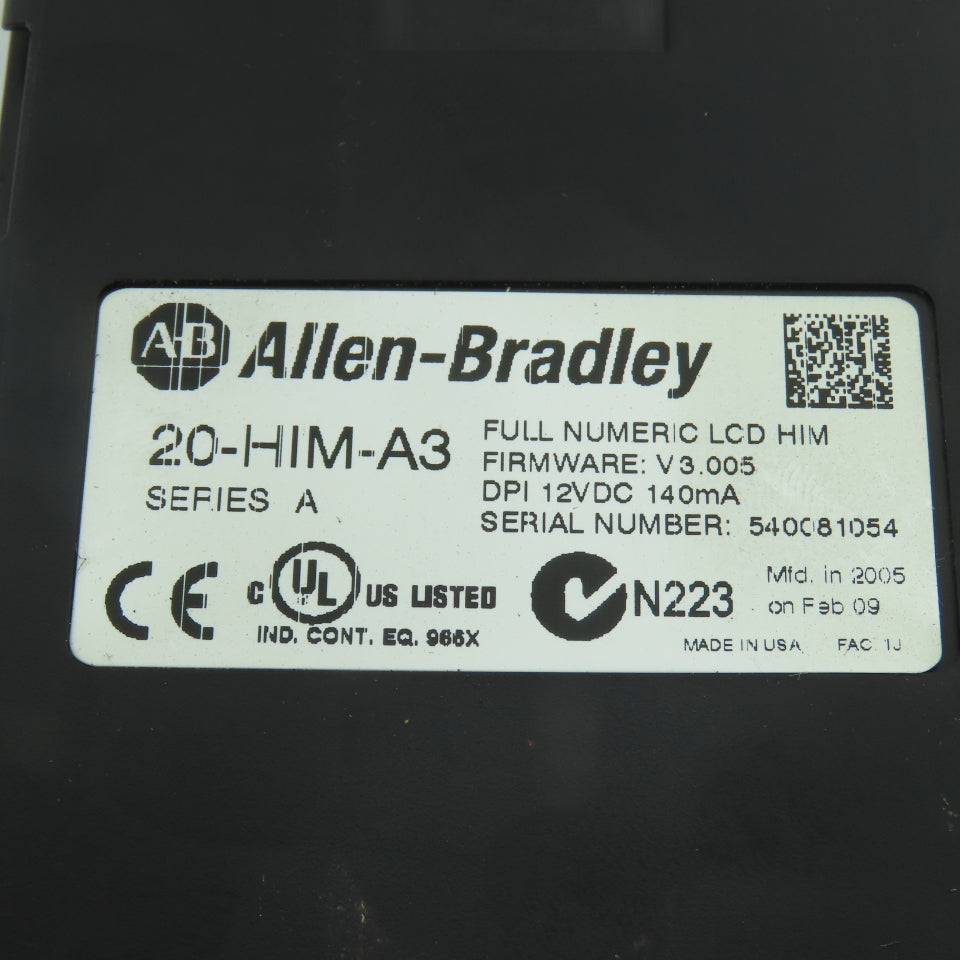 Allen Bradley Ser A PowerFlex 700S Full Numeric LCD HIM FRN V3.005 (CRACKED)
